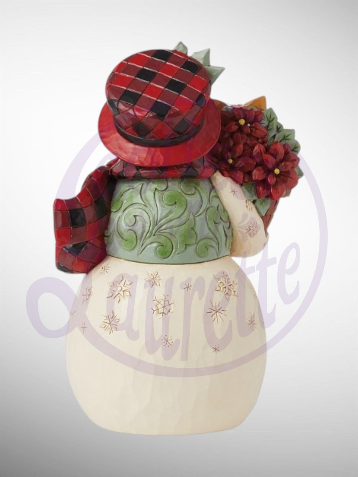 Jim Shore Heartwood Creek - Highland Glen Holiday Blooms Snowman Figurine